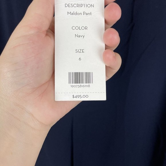 Veronica Beard Pants Maldon Navy Blue Size 6 Stretch Bootcut Womens $495 NWT - Picture 7 of 9